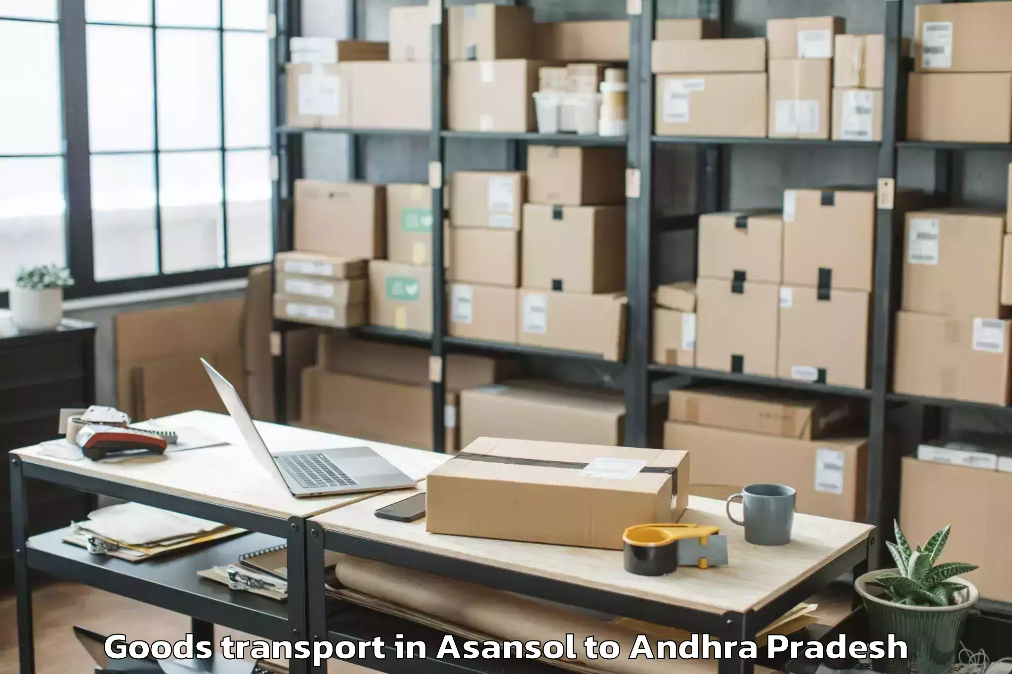 Reliable Asansol to Vignan University Guntur Goods Transport